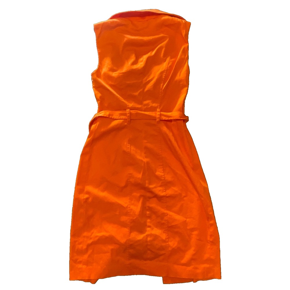 Calvin Klein Belted Ruffle Collar Dress Women's Size XS/S Retro Style - Picture 2 of 8